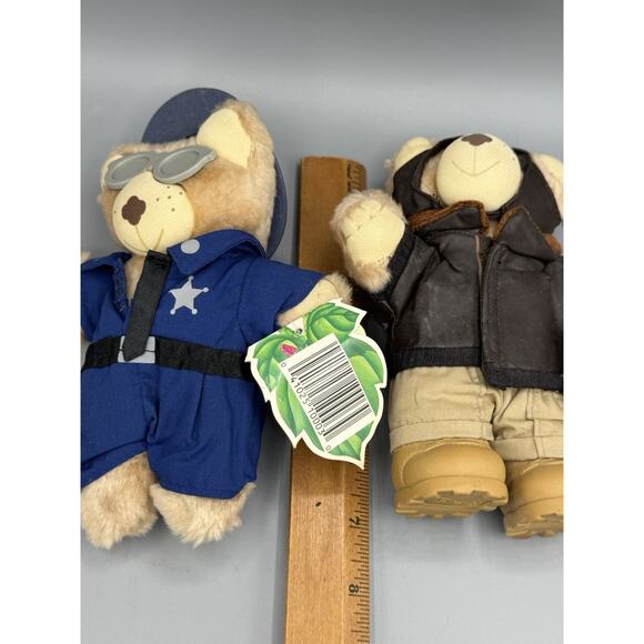 Vintage 1980s Xavier Roberts Furskins Bears “Jedgar” & Pilot Outfit 8” - Picture 6 of 6